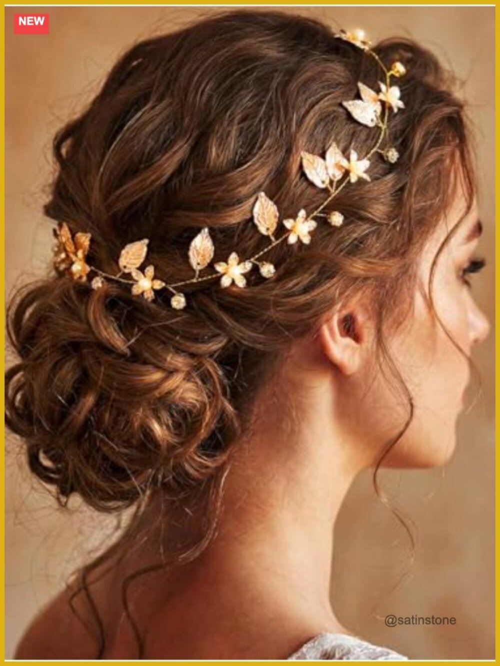 Leaf Headband Flower Hair Vine Wedding Headpiece for Women